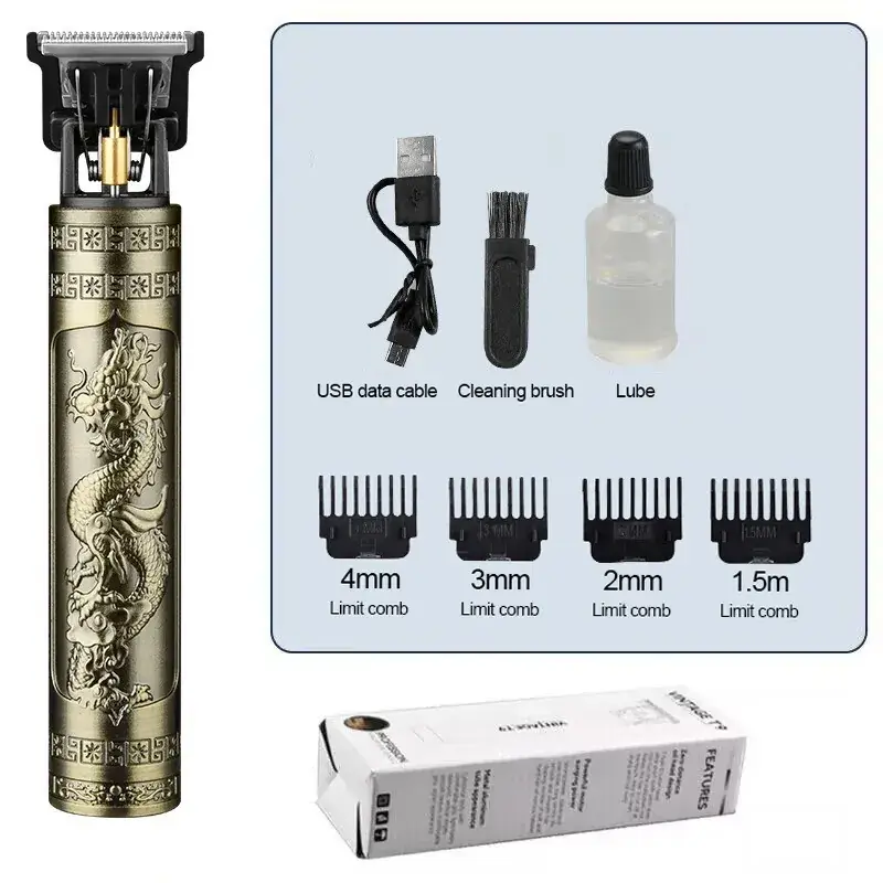 Gold Dragon Hair Clipper with Oil Head & Multi-Function - Image 5