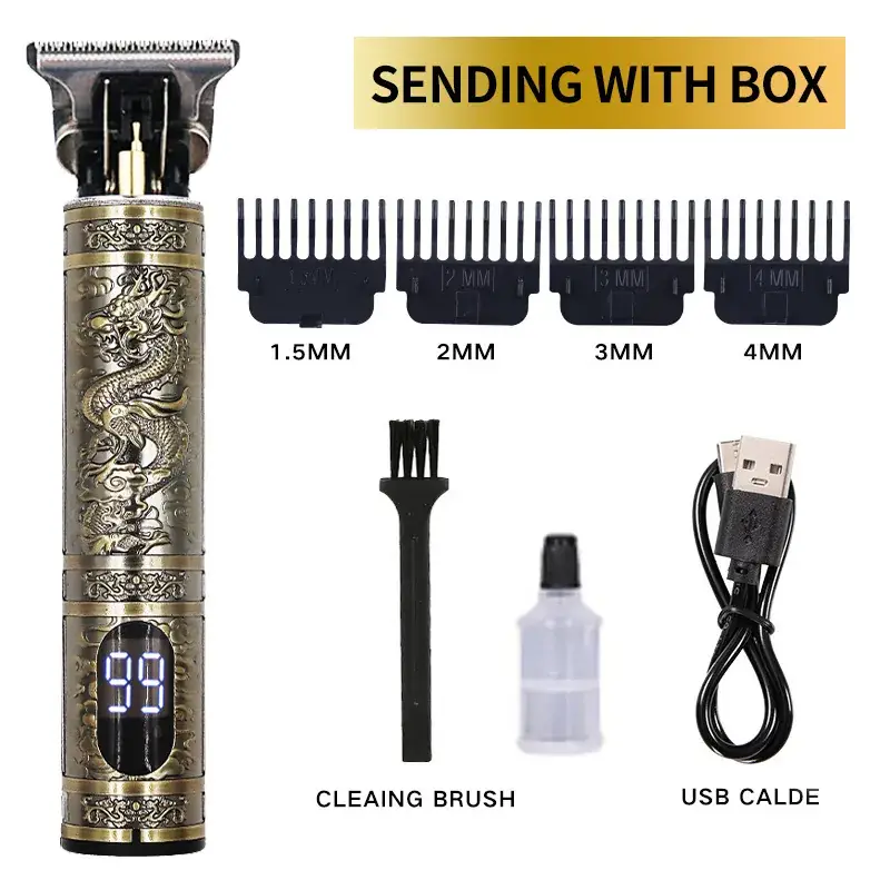Cross-Border Hair Clipper with 1MM-3MM Blades & USB Cable - Image 23