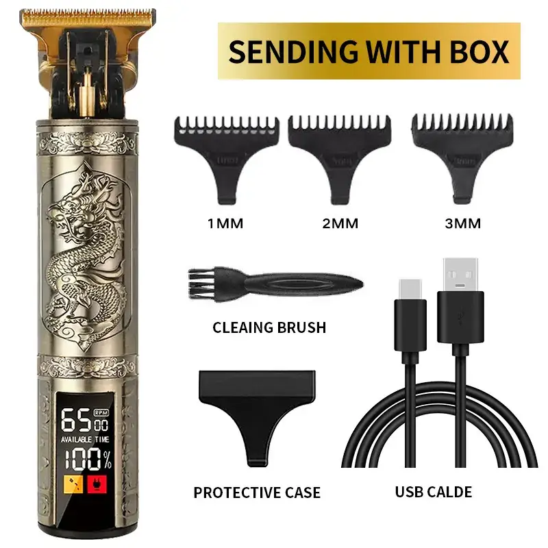 Cross-Border Hair Clipper with 1MM-3MM Blades & USB Cable - Image 28