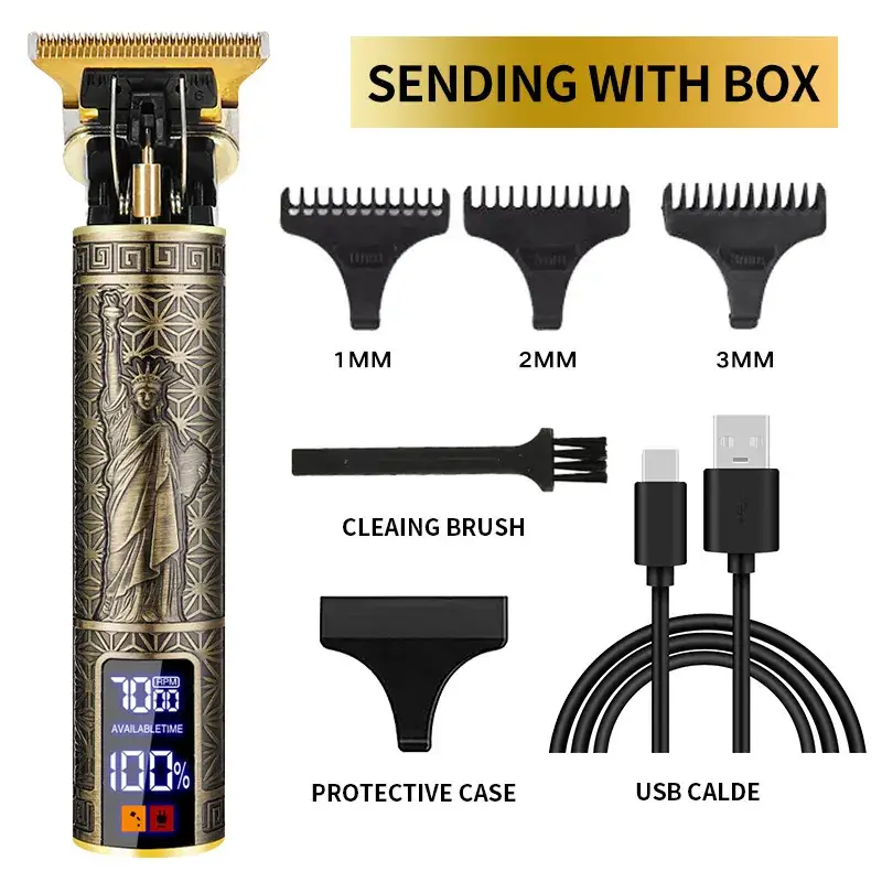 Cross-Border Hair Clipper with 1MM-3MM Blades & USB Cable - Image 30