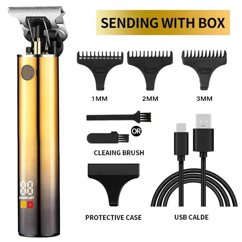 Cross-Border Hair Clipper with 1MM-3MM Blades & USB Cable - Image 32