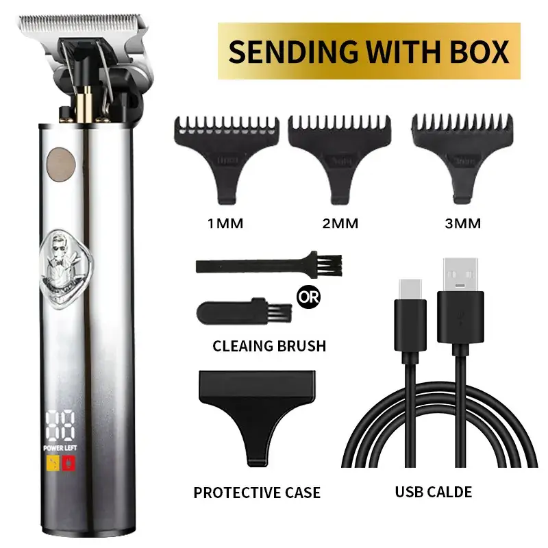 Cross-Border Hair Clipper with 1MM-3MM Blades & USB Cable - Image 35