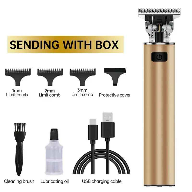 Cross-Border Hair Clipper with 1MM-3MM Blades & USB Cable - Image 36