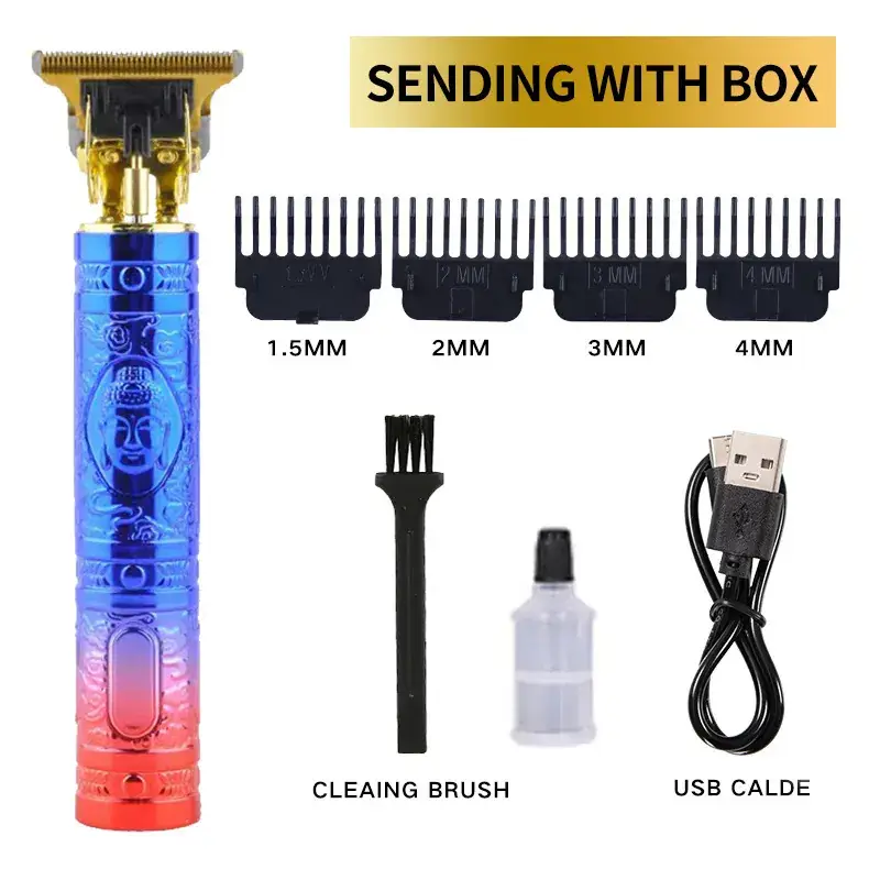 Cross-Border Hair Clipper with 1MM-3MM Blades & USB Cable - Image 38