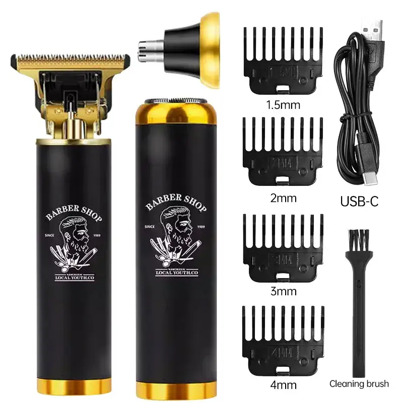 Cross-Border Hair Clipper with 1MM-3MM Blades & USB Cable - Image 50