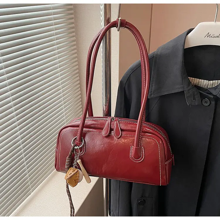 Women Shoulder Bag Brown Leather 2024 New Fashion — feature 19