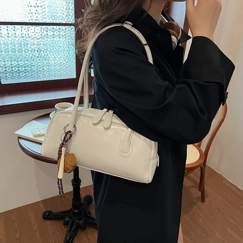 Women Shoulder Bag Brown Leather 2024 New Fashion - Image 9