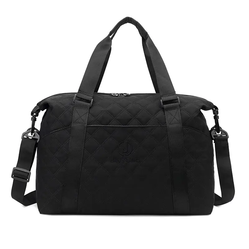 Orange Quilted Gym Bag Large Capacity Sports Tote