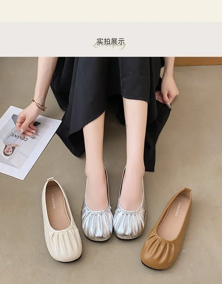 Women's Silver Slip-On Flat Heels Summer 2024 — feature 10
