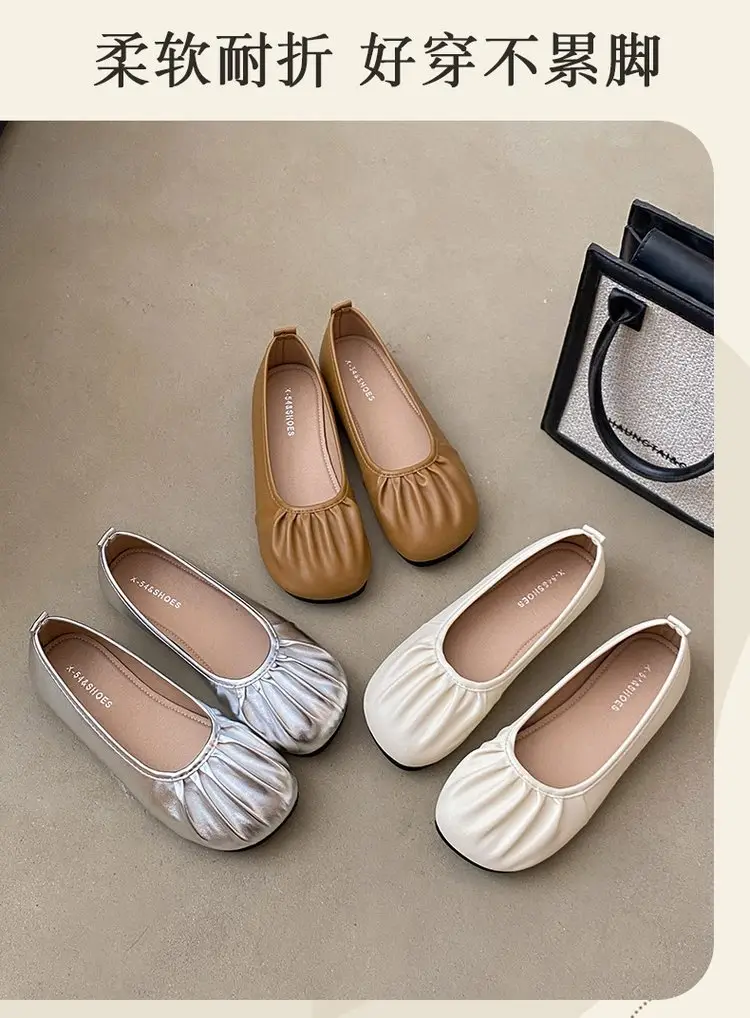 Women's Silver Slip-On Flat Heels Summer 2024 — feature 3