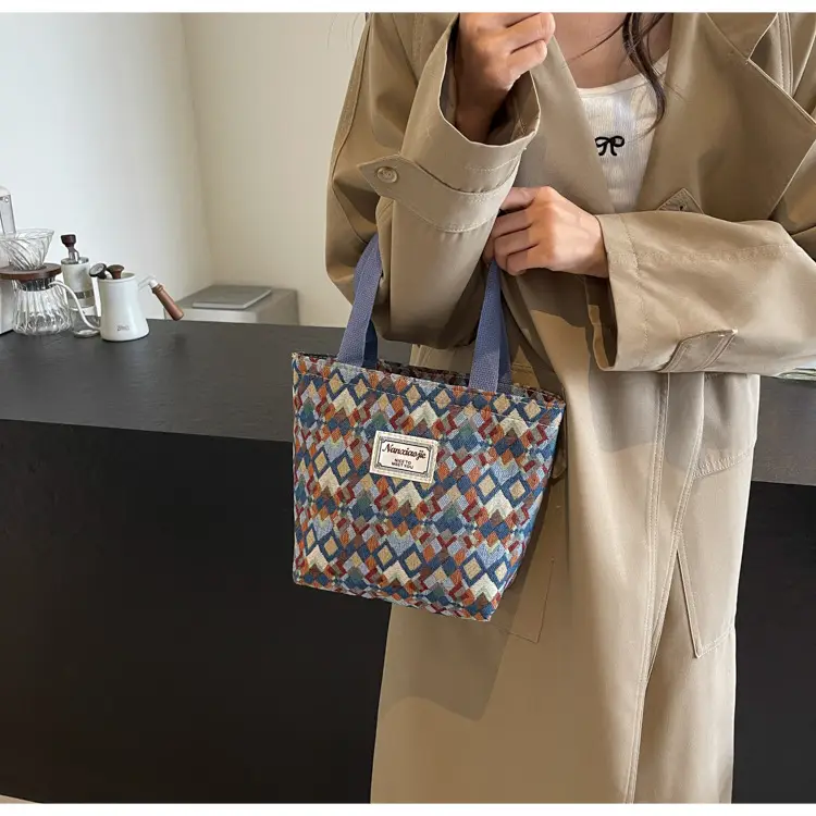 Women's Patterned Canvas Tote Bag Large Capacity Commuter Shoulder Crossbody — feature 20
