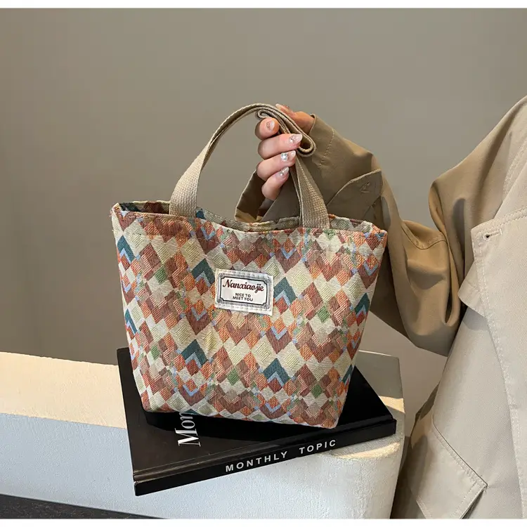Women's Patterned Canvas Tote Bag Large Capacity Commuter Shoulder Crossbody — feature 29