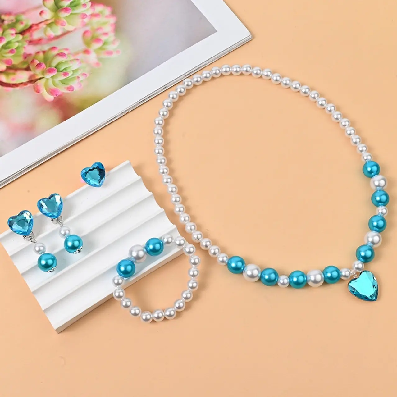 Pink Pearl Princess Jewelry Set for Girls — feature 1