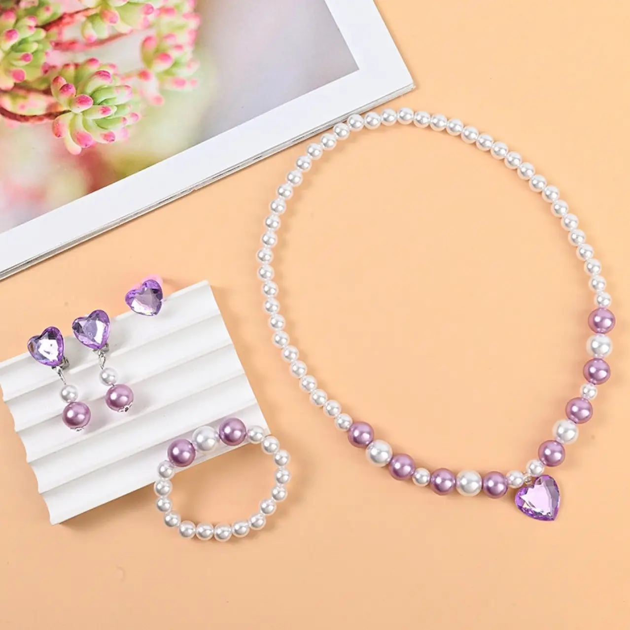 Pink Pearl Princess Jewelry Set for Girls — feature 5