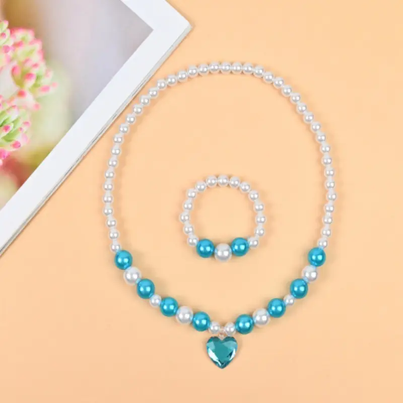 Pink Pearl Princess Jewelry Set for Girls