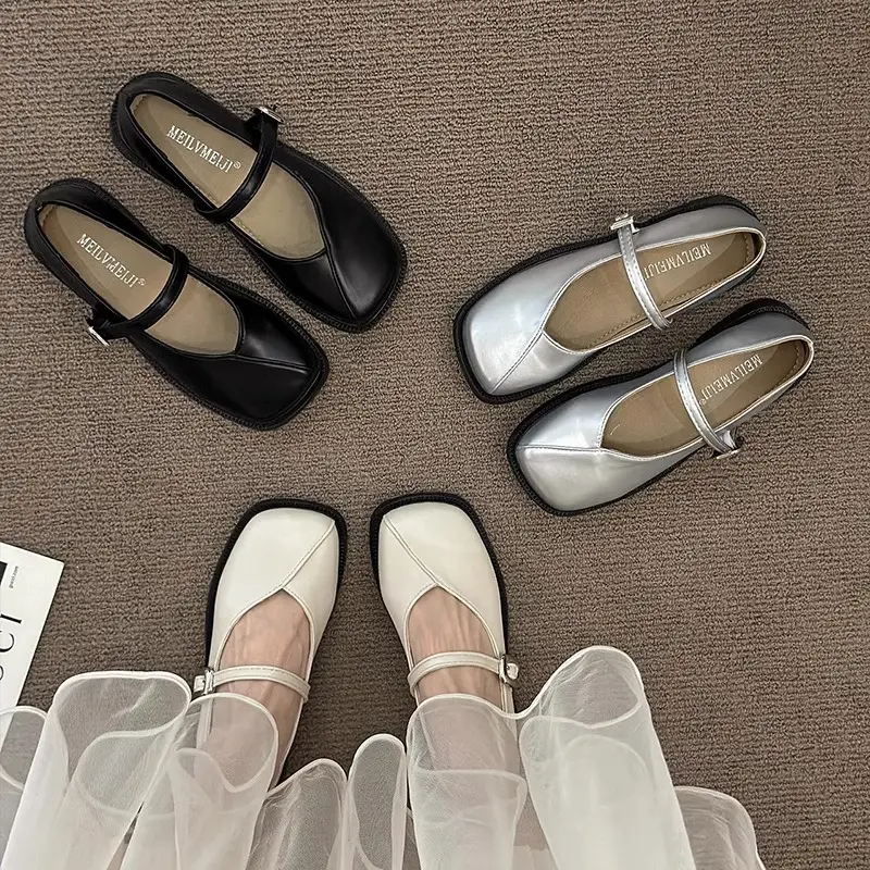 Japanese Style Mary Jane Flats Silver Women 2025 โ feature 1