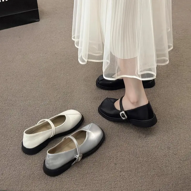 Japanese Style Mary Jane Flats Silver Women 2025 โ feature 2