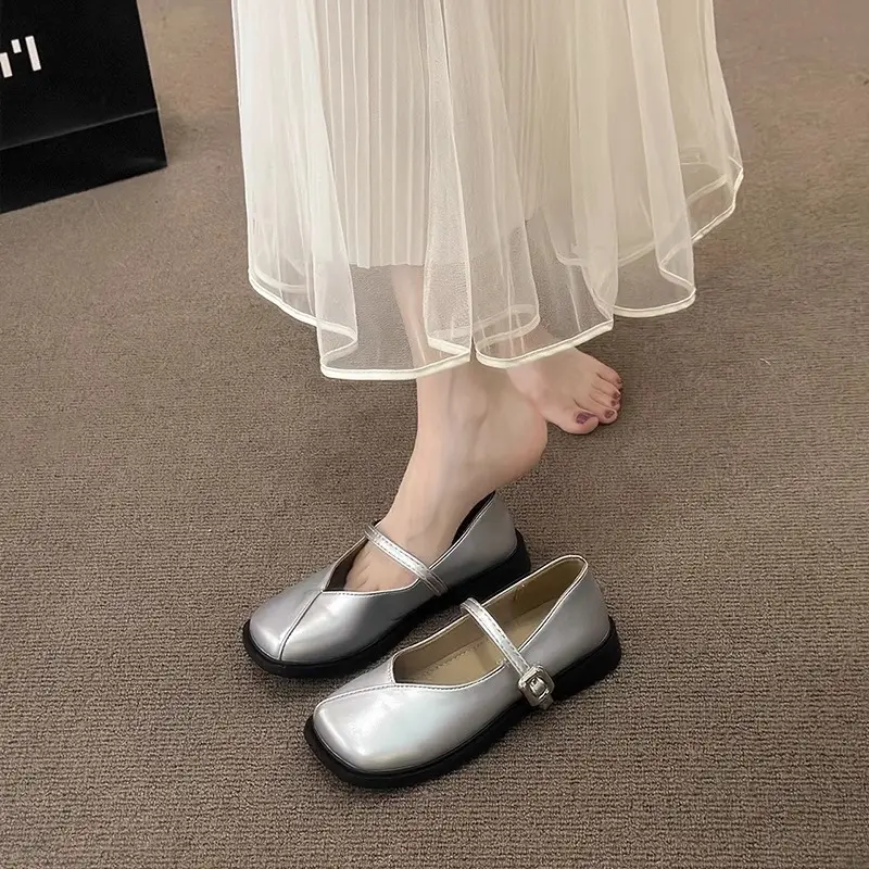 Japanese Style Mary Jane Flats Silver Women 2025 โ feature 5