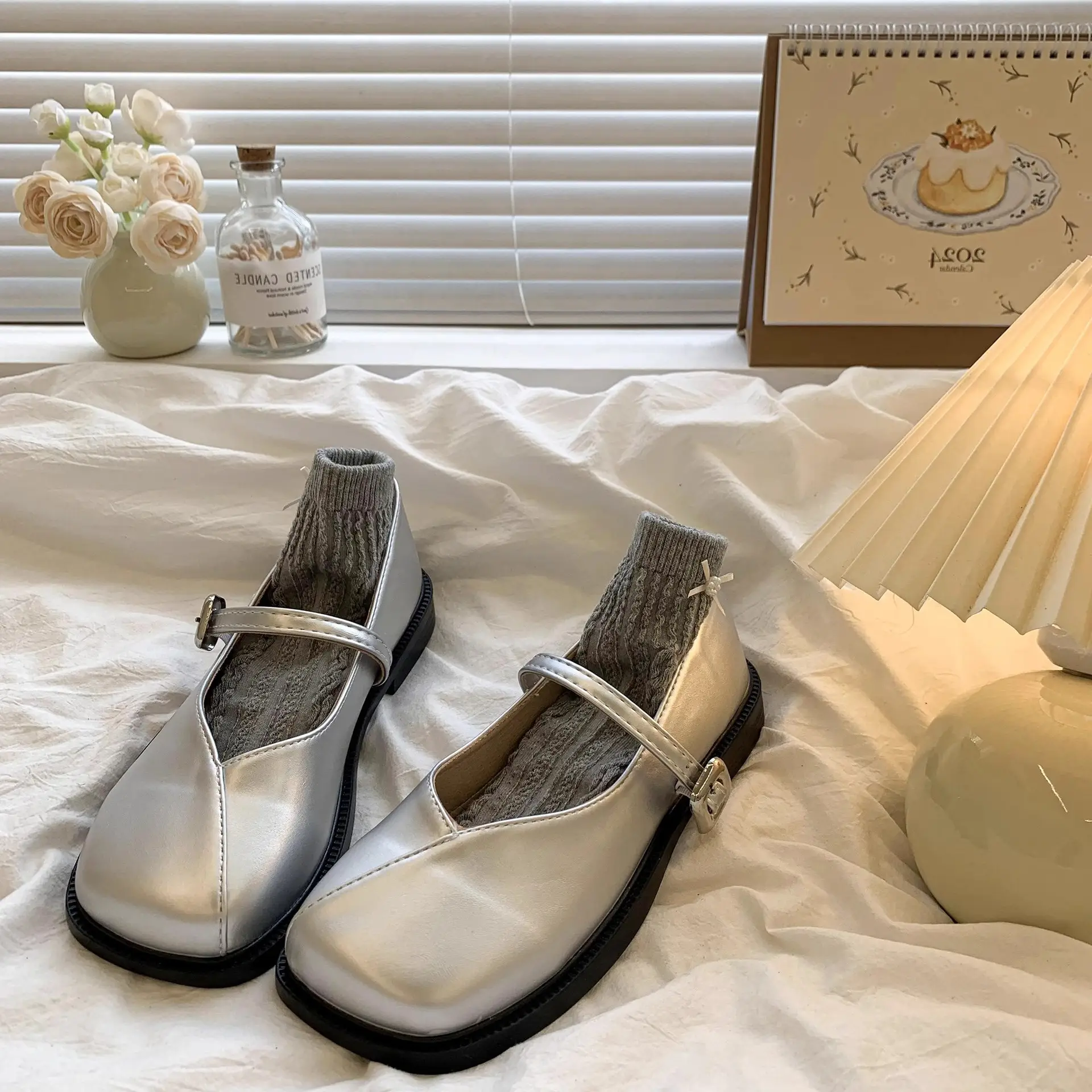 Japanese Style Mary Jane Flats Silver Women 2025 โ feature 8