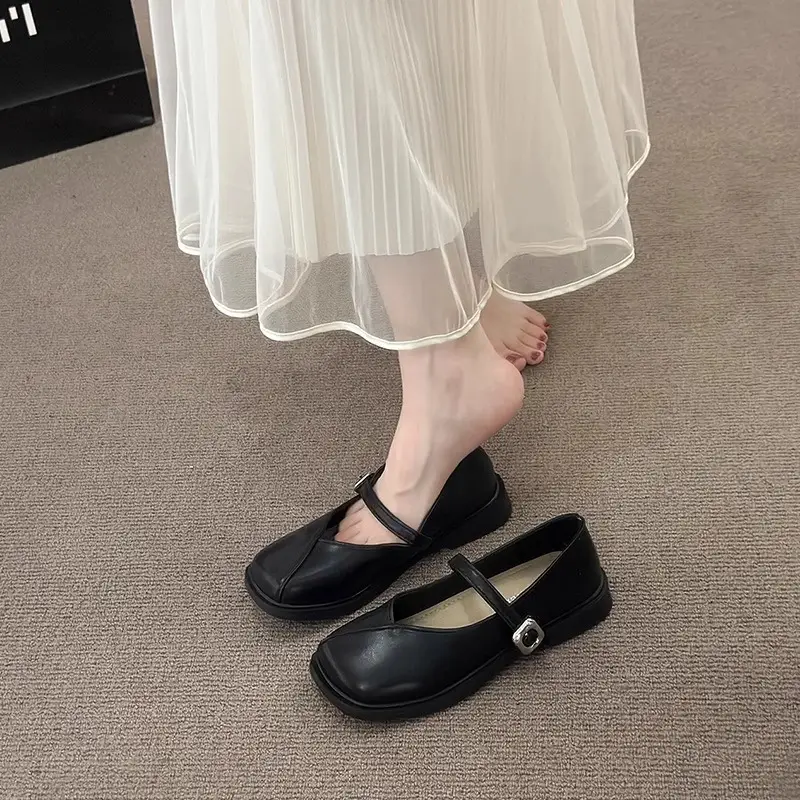 Japanese Style Mary Jane Flats Silver Women 2025 - Image 3