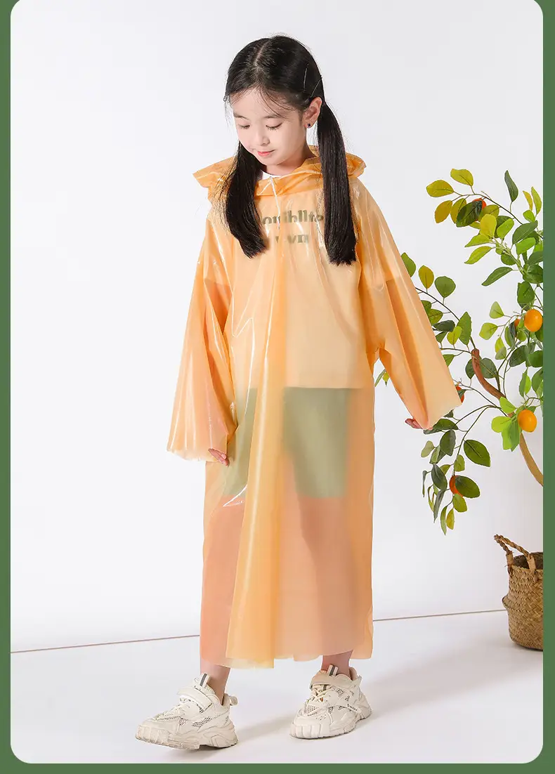 Extremely Fast Delivery Kidsren's Card Raincoat Disposable Long Poncho Thickeneded Hiking Raincoat Travel Portable — feature 17