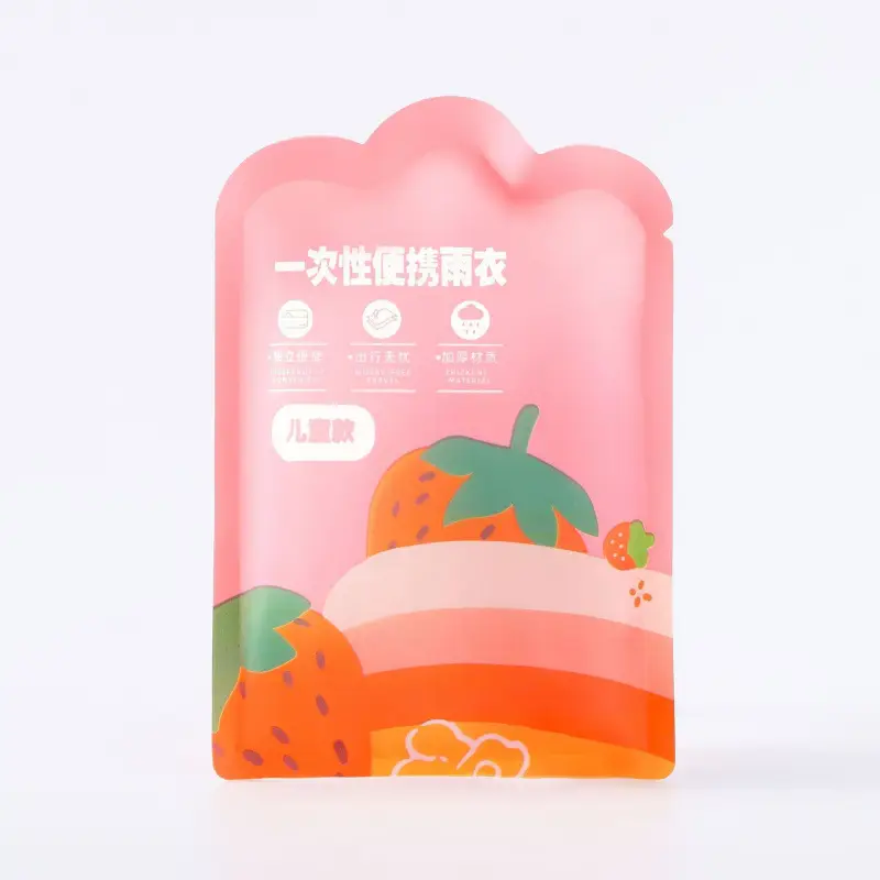 Extremely Fast Delivery Kidsren's Card Raincoat Disposable Long Poncho Thickeneded Hiking Raincoat Travel Portable
