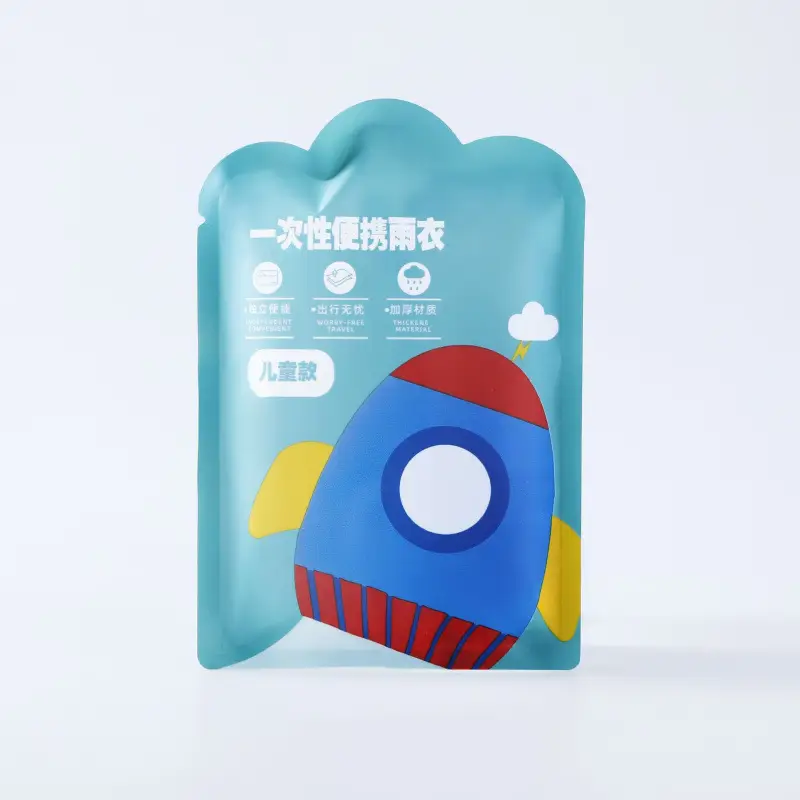 Extremely Fast Delivery Kidsren's Card Raincoat Disposable Long Poncho Thickeneded Hiking Raincoat Travel Portable