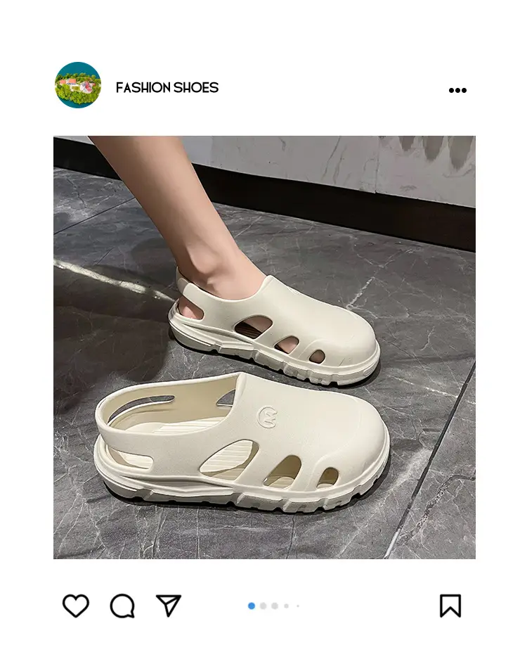 Baotou Half Slippers Women's 2024 New Summer Outer Wear EVA Non-slip Seaside Beach Shoes Casual Office Sandals — feature 1