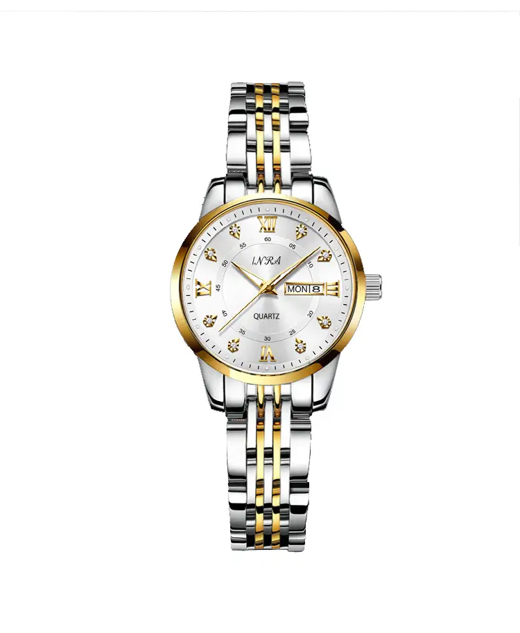 Couple's Rose Gold Quartz Watch - Image 2