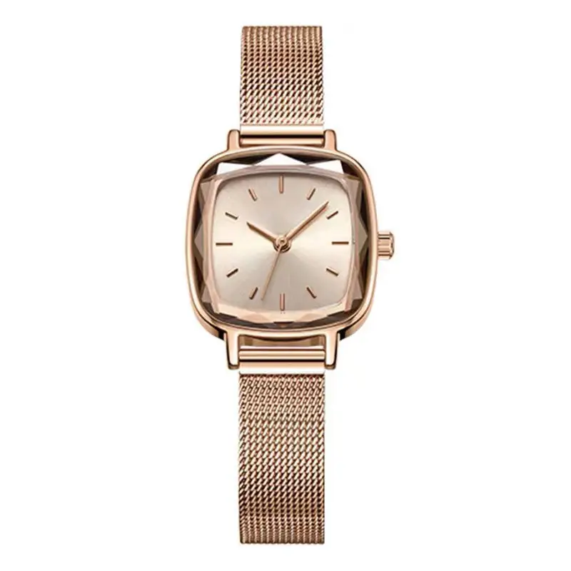 Rose Gold Analog Wristwatch with Chain Strap - Image 2