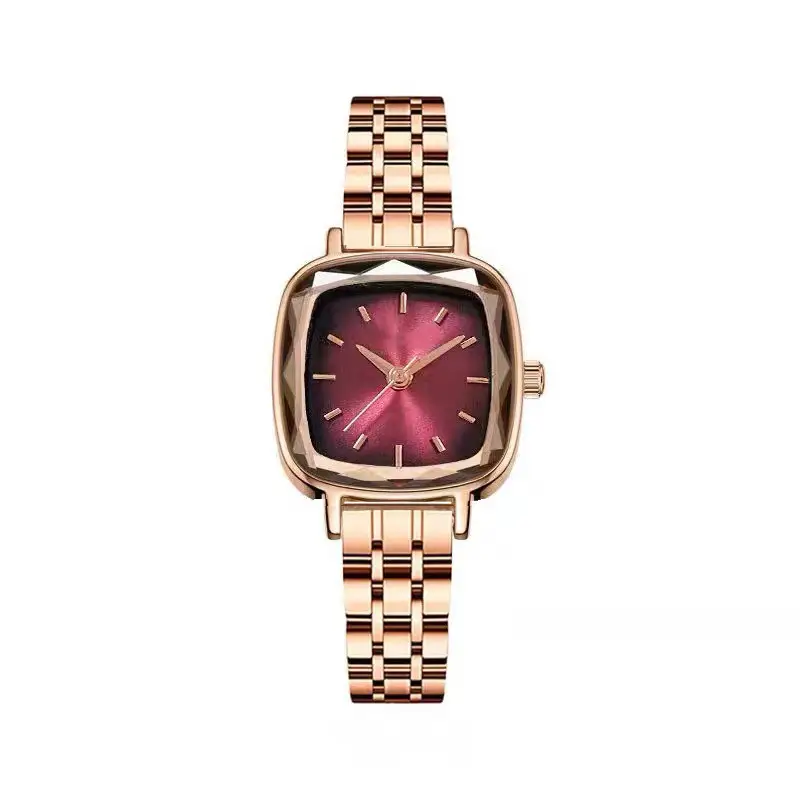 Rose Gold Analog Wristwatch with Chain Strap - Image 4