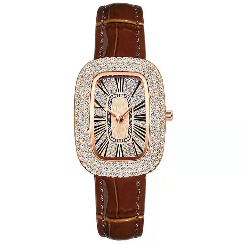 Women's Full Diamond Pigeon Egg Watch with Rose Gold Case - Image 2