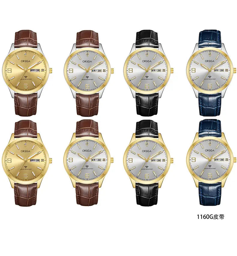 ORSGA Gold Silver Business Men's Live Quartz Watch — feature 13