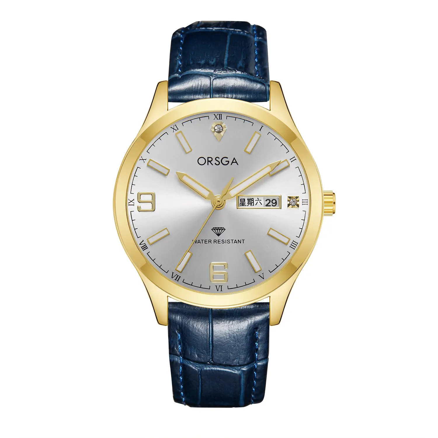 ORSGA Gold Silver Business Men's Live Quartz Watch - Image 12