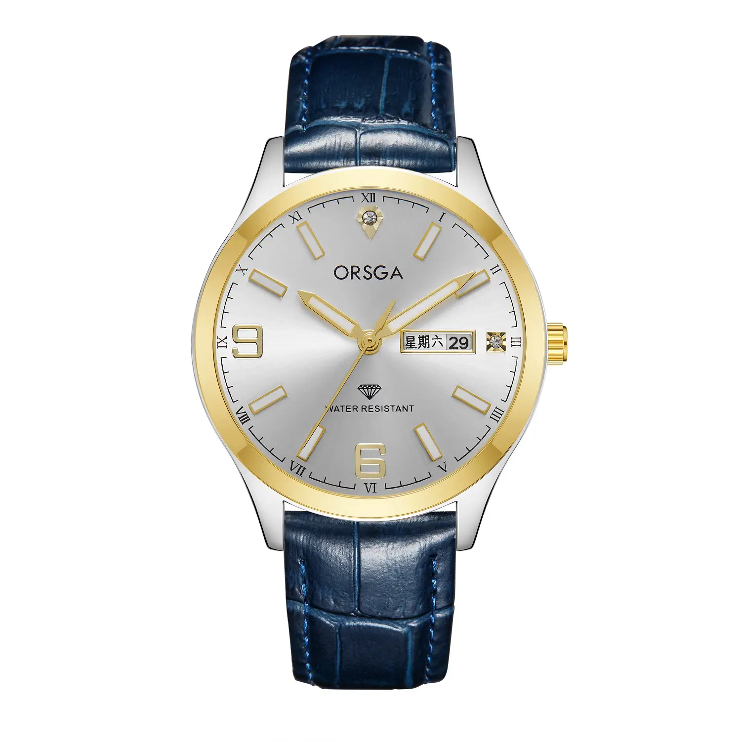 ORSGA Gold Silver Business Men's Live Quartz Watch - Image 8