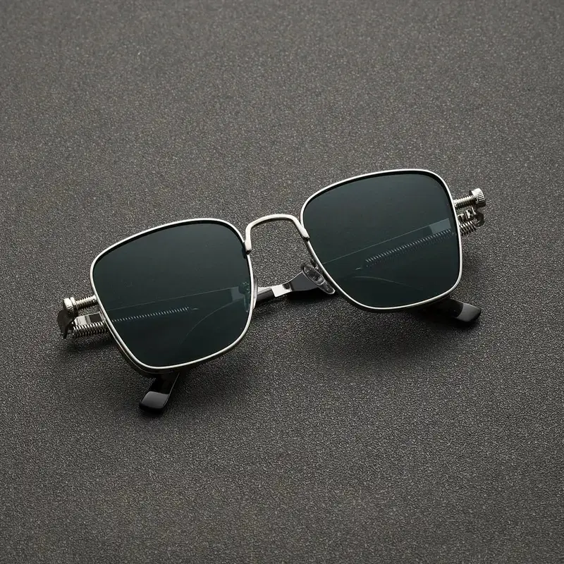2026 New Retro Square Frame Steampunk Metal Sunglasses European and American Universal Personalized Sunglasses Sunglass - Image 10