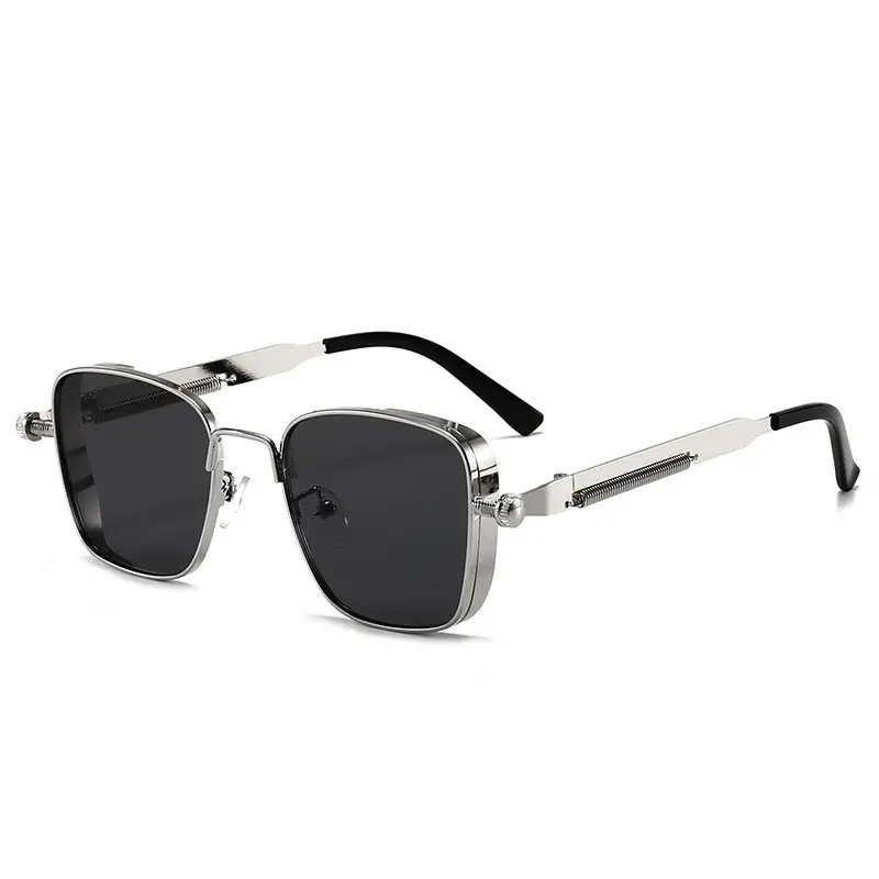 2026 New Retro Square Frame Steampunk Metal Sunglasses European and American Universal Personalized Sunglasses Sunglass - Image 12