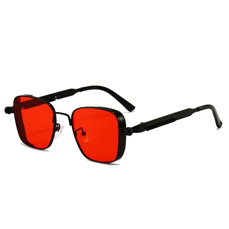 2026 New Retro Square Frame Steampunk Metal Sunglasses European and American Universal Personalized Sunglasses Sunglass - Image 4