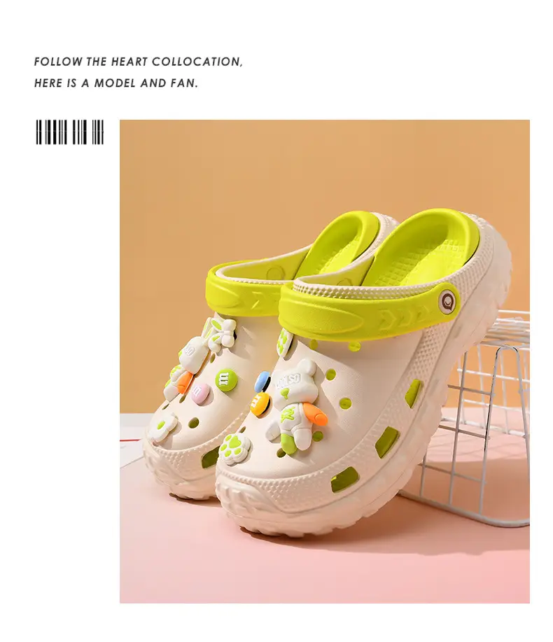 Hole Shoes Non-slip Anti-foot Odor Non-grinding Women's Outer Wear Thick-soled Elevated Cartoon Sandals and Slippers Summer Shoes Slippers — feature 16