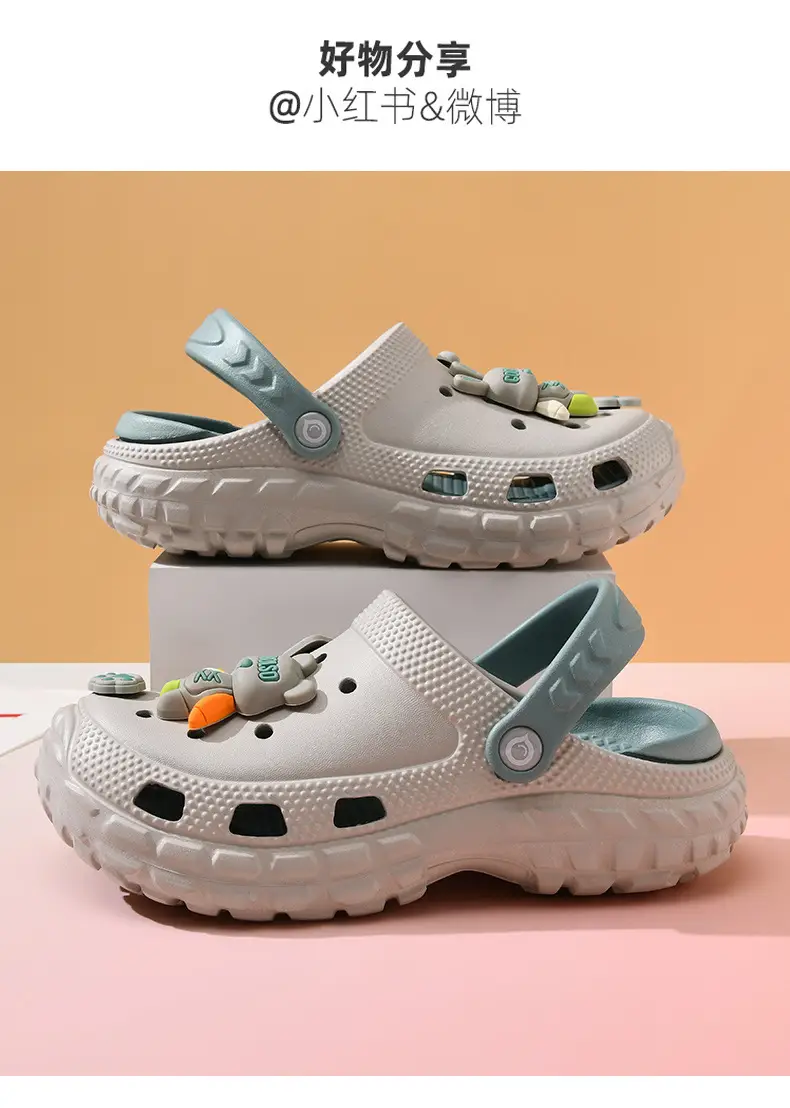 Hole Shoes Non-slip Anti-foot Odor Non-grinding Women's Outer Wear Thick-soled Elevated Cartoon Sandals and Slippers Summer Shoes Slippers — feature 19