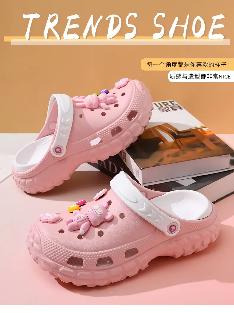 Hole Shoes Non-slip Anti-foot Odor Non-grinding Women's Outer Wear Thick-soled Elevated Cartoon Sandals and Slippers Summer Shoes Slippers — feature 3