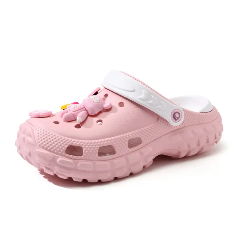 Hole Shoes Non-slip Anti-foot Odor Non-grinding Women's Outer Wear Thick-soled Elevated Cartoon Sandals and Slippers Summer Shoes Slippers
