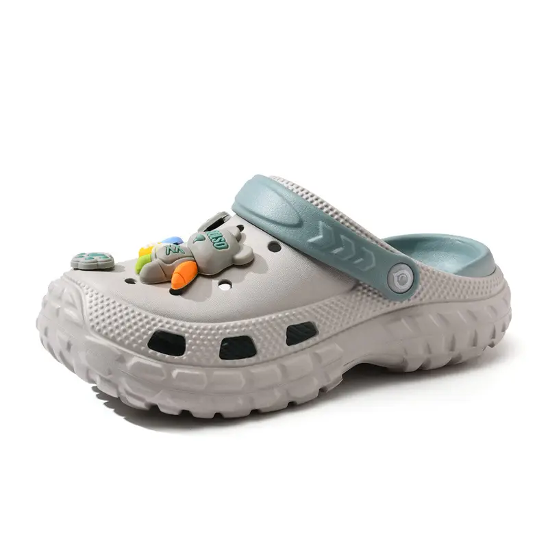 Hole Shoes Non-slip Anti-foot Odor Non-grinding Women's Outer Wear Thick-soled Elevated Cartoon Sandals and Slippers Summer Shoes Slippers