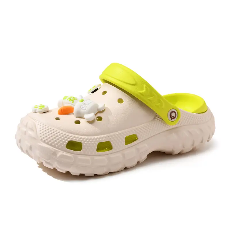 Hole Shoes Non-slip Anti-foot Odor Non-grinding Women's Outer Wear Thick-soled Elevated Cartoon Sandals and Slippers Summer Shoes Slippers