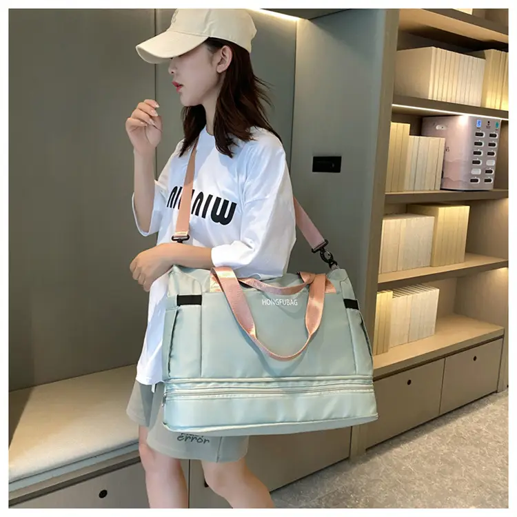 Women's Large Crossbody Travel Bag Light White — feature 23