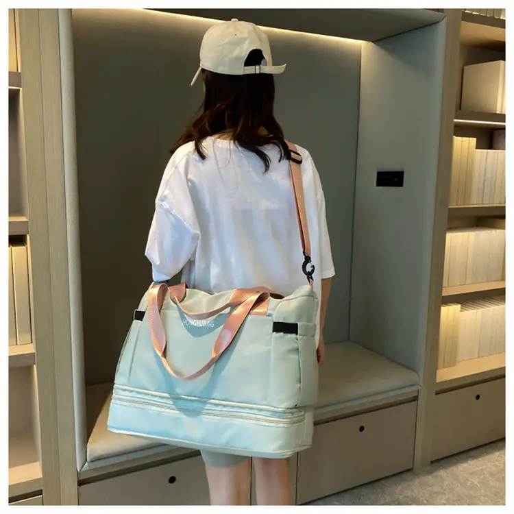Women's Large Crossbody Travel Bag Light White — feature 24