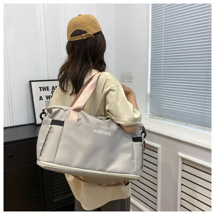Women's Large Crossbody Travel Bag Light White — feature 33