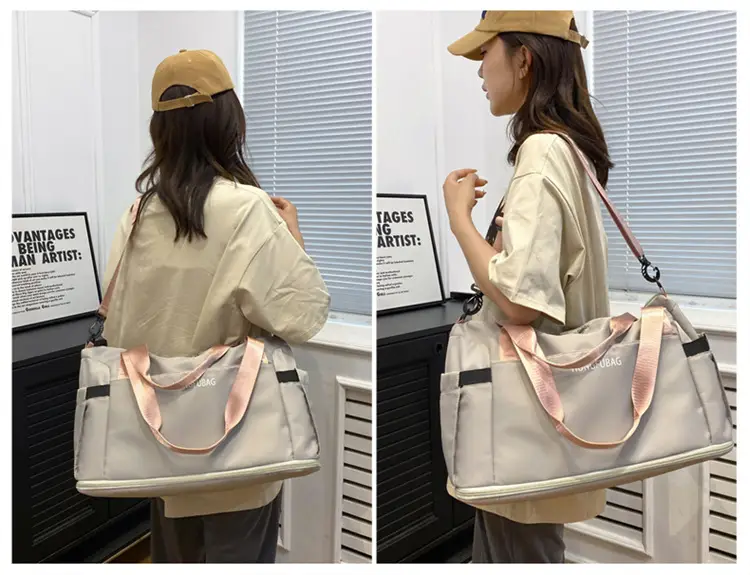 Women's Large Crossbody Travel Bag Light White — feature 35