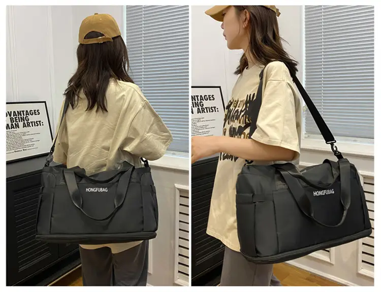 Women's Large Crossbody Travel Bag Light White — feature 40