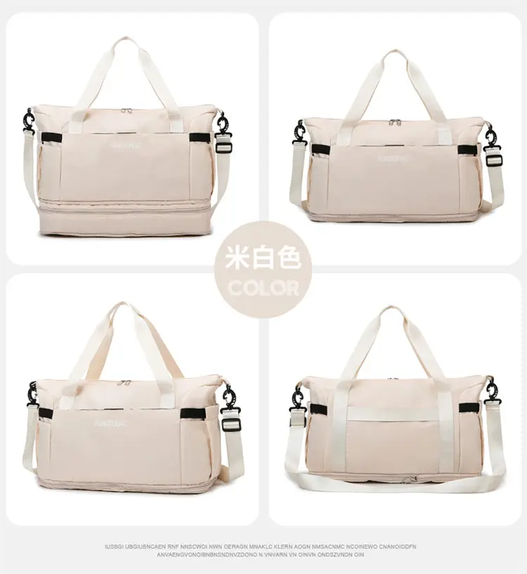 Women's Large Crossbody Travel Bag Light White — feature 41